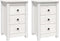vidaXL - Nachtkastjes - 2 - st - 40x35x61,5 - cm - massief - grenenhout - wit
