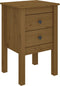 vidaXL - Nachtkastjes - 2 - st - 40x35x61,5 - cm - massief - grenenhout - honingbruin