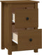 vidaXL - Nachtkastjes - 2 - st - 40x35x61,5 - cm - massief - grenenhout - honingbruin