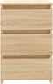 vidaXL - Nachtkastjes - 2 - st - 40x35x62,5 - cm - bewerkt - hout - sonoma - eikenkleur