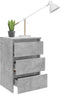 vidaXL - Nachtkastjes - 2 - st - 40x35x62,5 - cm - bewerkt - hout - betongrijs