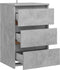 vidaXL - Nachtkastjes - 2 - st - 40x35x62,5 - cm - bewerkt - hout - betongrijs