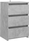vidaXL - Nachtkastjes - 2 - st - 40x35x62,5 - cm - bewerkt - hout - betongrijs