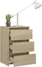 vidaXL - Nachtkastjes - 2 - st - 40x35x62,5 - cm - bewerkt - hout - sonoma - eikenkleur