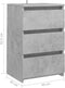 vidaXL - Nachtkastjes - 2 - st - 40x35x62,5 - cm - bewerkt - hout - betongrijs