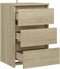 vidaXL - Nachtkastjes - 2 - st - 40x35x62,5 - cm - bewerkt - hout - sonoma - eikenkleur