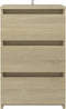 vidaXL - Nachtkastjes - 2 - st - 40x35x62,5 - cm - bewerkt - hout - sonoma - eikenkleur