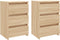 vidaXL - Nachtkastjes - 2 - st - 40x35x62,5 - cm - bewerkt - hout - sonoma - eikenkleur