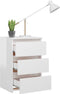 vidaXL - Nachtkastjes - 2 - st - 40x35x62,5 - cm - bewerkt - hout - hoogglans - wit
