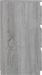 vidaXL - Nachtkastjes - 2 - st - 40x35x62,5 - cm - bewerkt - hout - grijs - sonoma - eiken