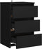 vidaXL - Nachtkastjes - 2 - st - 40x35x62,5 - cm - bewerkt - hout - zwart