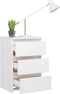 vidaXL - Nachtkastjes - 2 - st - 40x35x62,5 - cm - bewerkt - hout - wit