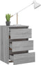 vidaXL - Nachtkastjes - 2 - st - 40x35x62,5 - cm - bewerkt - hout - grijs - sonoma - eiken