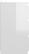 vidaXL - Nachtkastjes - 2 - st - 40x35x62,5 - cm - bewerkt - hout - hoogglans - wit