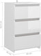 vidaXL - Nachtkastjes - 2 - st - 40x35x62,5 - cm - bewerkt - hout - hoogglans - wit