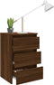 vidaXL - Nachtkastjes - 2 - st - 40x35x62,5 - cm - bewerkt - hout - bruin - eikenkleur