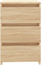 vidaXL - Nachtkastjes - 2 - st - 40x35x62,5 - cm - bewerkt - hout - sonoma - eikenkleur
