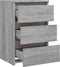 vidaXL - Nachtkastjes - 2 - st - 40x35x62,5 - cm - bewerkt - hout - grijs - sonoma - eiken
