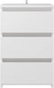 vidaXL - Nachtkastjes - 2 - st - 40x35x62,5 - cm - bewerkt - hout - wit