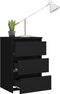 vidaXL - Nachtkastjes - 2 - st - 40x35x62,5 - cm - bewerkt - hout - zwart