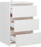 vidaXL - Nachtkastjes - 2 - st - 40x35x62,5 - cm - bewerkt - hout - wit