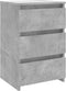vidaXL - Nachtkastjes - 2 - st - 40x35x62,5 - cm - bewerkt - hout - betongrijs