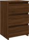 vidaXL - Nachtkastjes - 2 - st - 40x35x62,5 - cm - bewerkt - hout - bruin - eikenkleur