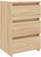 vidaXL - Nachtkastjes - 2 - st - 40x35x62,5 - cm - bewerkt - hout - sonoma - eikenkleur