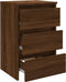 vidaXL - Nachtkastjes - 2 - st - 40x35x62,5 - cm - bewerkt - hout - bruin - eikenkleur
