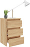 vidaXL - Nachtkastjes - 2 - st - 40x35x62,5 - cm - bewerkt - hout - sonoma - eikenkleur