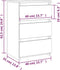 vidaXL - Nachtkastjes - 2 - st - 40x35x62,5 - cm - bewerkt - hout - bruin - eikenkleur