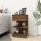 vidaXL - Nachtkastjes - 2 - st - 40x35x65 - cm - bewerkt - hout - bruin - eikenkleur