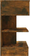 vidaXL - Nachtkastjes - 2 - st - 40x35x65 - cm - bewerkt - hout - gerookt - eikenkleurig