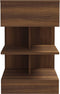 vidaXL - Nachtkastjes - 2 - st - 40x35x65 - cm - bewerkt - hout - bruin - eikenkleur