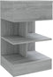 vidaXL - Nachtkastjes - 2 - st - 40x35x65 - cm - bewerkt - hout - grijs - sonoma - eiken