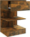 vidaXL - Nachtkastjes - 2 - st - 40x35x65 - cm - bewerkt - hout - gerookt - eikenkleurig