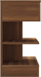 vidaXL - Nachtkastjes - 2 - st - 40x35x65 - cm - bewerkt - hout - bruin - eikenkleur