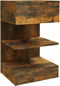 vidaXL - Nachtkastjes - 2 - st - 40x35x65 - cm - bewerkt - hout - gerookt - eikenkleurig