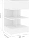 vidaXL - Nachtkastjes - 2 - st - 40x35x65 - cm - bewerkt - hout - wit