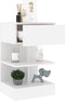 vidaXL - Nachtkastjes - 2 - st - 40x35x65 - cm - bewerkt - hout - wit