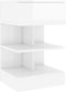 vidaXL - Nachtkastjes - 2 - st - 40x35x65 - cm - spaanplaat - hoogglans - wit