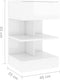 vidaXL - Nachtkastjes - 2 - st - 40x35x65 - cm - spaanplaat - hoogglans - wit