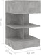 vidaXL - Nachtkastjes - 2 - st - 40x35x65 - cm - spaanplaat - betongrijs