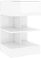 vidaXL - Nachtkastjes - 2 - st - 40x35x65 - cm - spaanplaat - hoogglans - wit