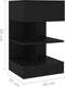 vidaXL - Nachtkastjes - 2 - st - 40x35x65 - cm - spaanplaat - zwart