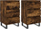 vidaXL - Nachtkastjes - 2 - st - 40x35x69 - cm - bewerkt - hout - gerookt - eikenkleurig