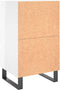 vidaXL - Nachtkastjes - 2 - st - 40x35x69 - cm - bewerkt - hout - hoogglans - wit