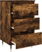 vidaXL - Nachtkastjes - 2 - st - 40x35x69 - cm - bewerkt - hout - gerookt - eikenkleurig