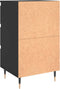 vidaXL - Nachtkastjes - 2 - st - 40x35x69 - cm - bewerkt - hout - zwart