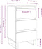 vidaXL - Nachtkastjes - 2 - st - 40x35x69 - cm - bewerkt - hout - bruin - eikenkleur